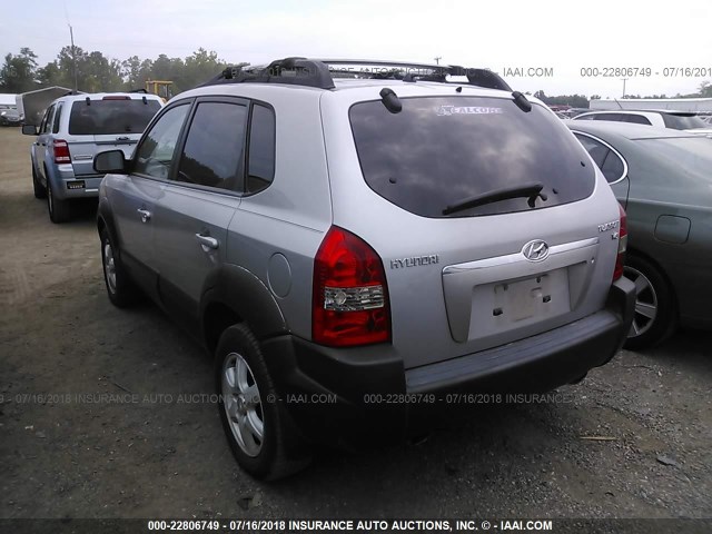 KM8JN12DX5U216509 - 2005 HYUNDAI TUCSON GLS/LX SILVER photo 3