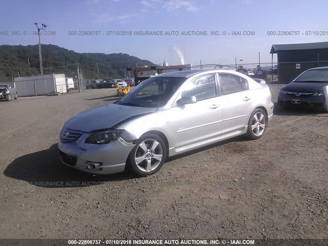 JM1BK323751291478 - 2005 MAZDA 3 S SILVER photo 2