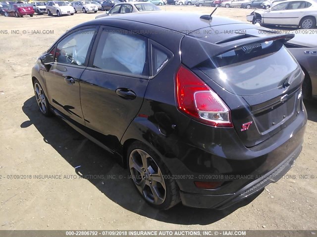 3FADP4GX6EM220129 - 2014 FORD FIESTA ST BLACK photo 3