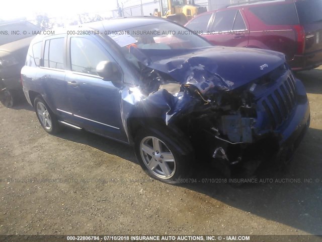 1J4FT47B39D189565 - 2009 JEEP COMPASS SPORT BLUE photo 1