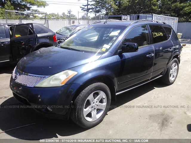 JN8AZ08T53W111755 - 2003 NISSAN MURANO SL/SE BLUE photo 2