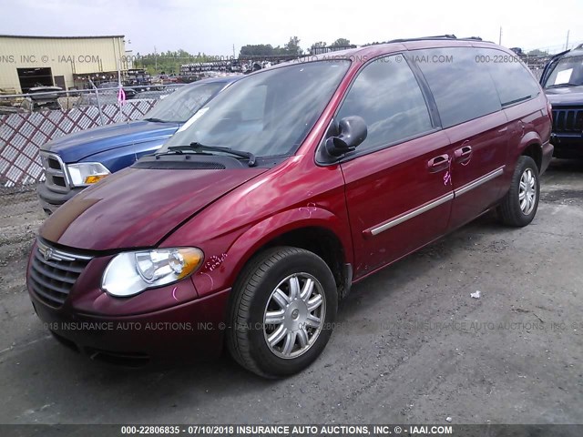 2A4GP54LX6R748162 - 2006 CHRYSLER TOWN & COUNTRY TOURING MAROON photo 2