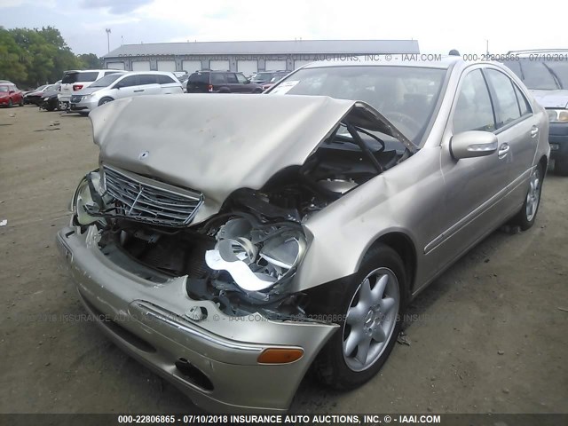 WDBRF81J93F381794 - 2003 MERCEDES-BENZ C 240 4MATIC GOLD photo 2