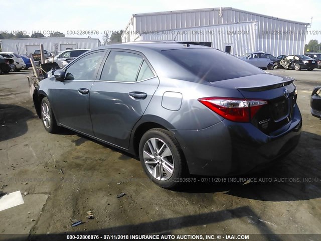 5YFBPRHE4EP130630 - 2014 TOYOTA COROLLA ECO/ECO PLUS/ECO PREMIUM GRAY photo 3