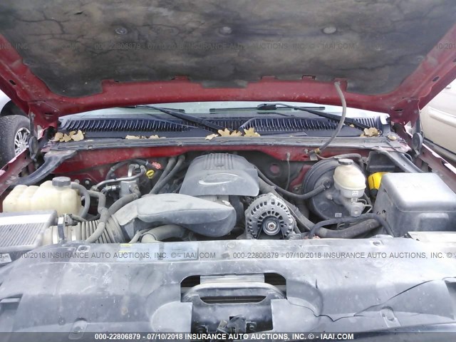 2GCEC19T451202030 - 2005 CHEVROLET SILVERADO C1500 RED photo 10