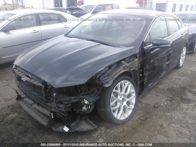 3FA6P0K96ER111456 - 2014 FORD FUSION TITANIUM BLACK photo 6