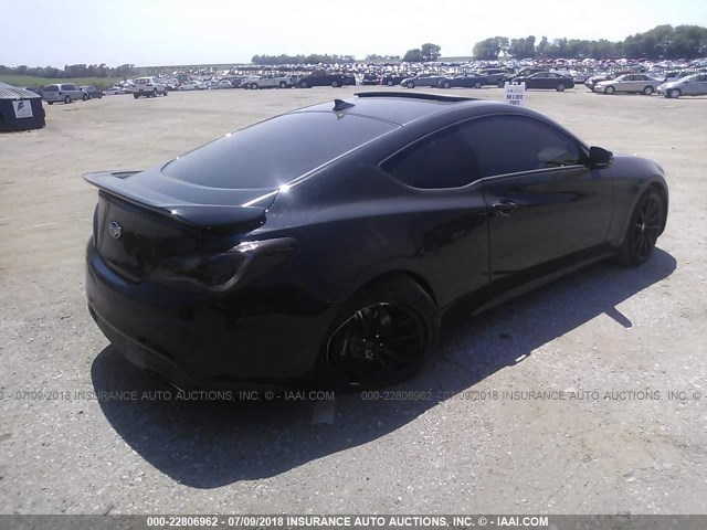 KMHHU6KJ4DU097326 - 2013 HYUNDAI GENESIS COUPE 3.8L BLACK photo 4