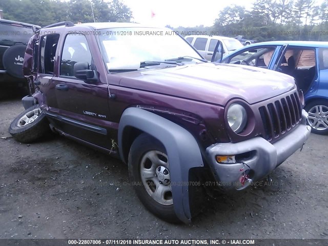 1J4GL48K83W696458 - 2003 JEEP LIBERTY SPORT/FREEDOM წითელი ფოტო 1