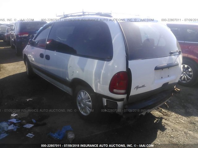 2P4GP4534WR662226 - 1998 PLYMOUTH VOYAGER SE WHITE photo 3