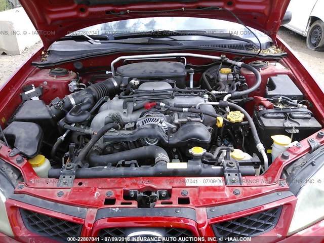 JF1GD67696H514638 - 2006 SUBARU IMPREZA 2.5I RED photo 10