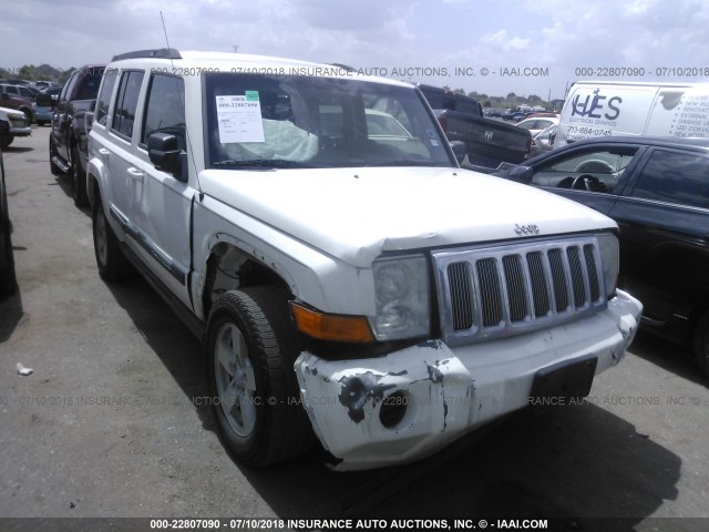 1J8HH48KX8C207569 - 2008 JEEP COMMANDER SPORT WHITE photo 1