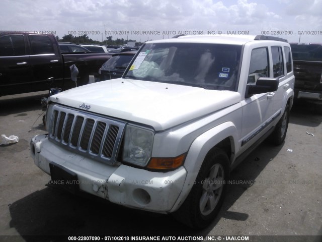 1J8HH48KX8C207569 - 2008 JEEP COMMANDER SPORT WHITE photo 2