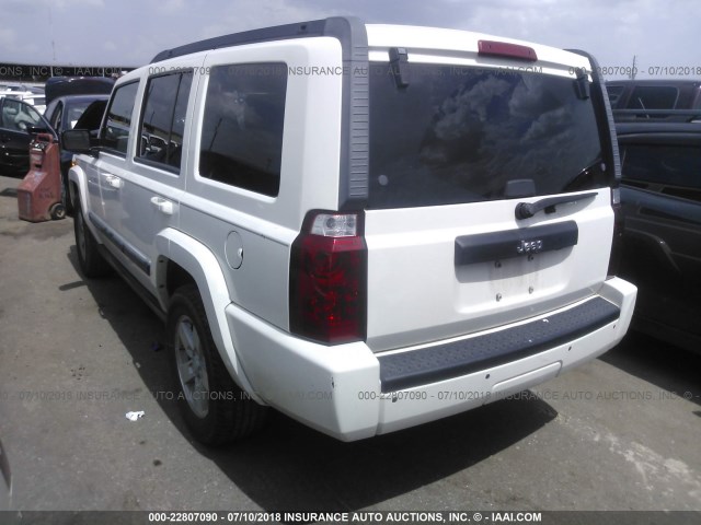 1J8HH48KX8C207569 - 2008 JEEP COMMANDER SPORT WHITE photo 3