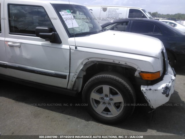 1J8HH48KX8C207569 - 2008 JEEP COMMANDER SPORT თეთრი ფოტო 6