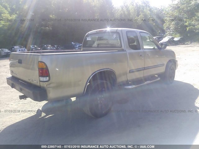 5TBBT44183S386154 - 2003 TOYOTA TUNDRA ACCESS CAB SR5 BROWN photo 4