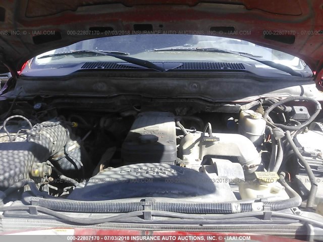 3D7KU28643G747740 - 2003 DODGE RAM 2500 ST/SLT 红色 照片 10