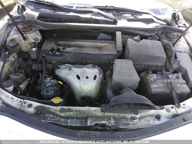 4T1BE46KX8U750502 - 2008 TOYOTA CAMRY CE/LE/XLE/SE WHITE photo 10