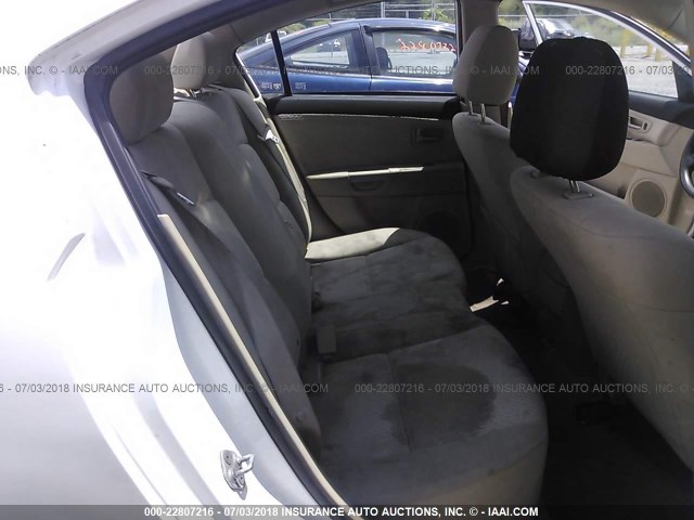 JM1BK12F141166439 - 2004 MAZDA 3 I WHITE photo 8