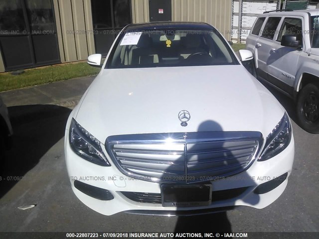 55SWF4KB2FU014537 - 2015 MERCEDES-BENZ C 300 4MATIC WHITE photo 6