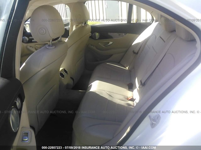 55SWF4KB2FU014537 - 2015 MERCEDES-BENZ C 300 4MATIC WHITE photo 8