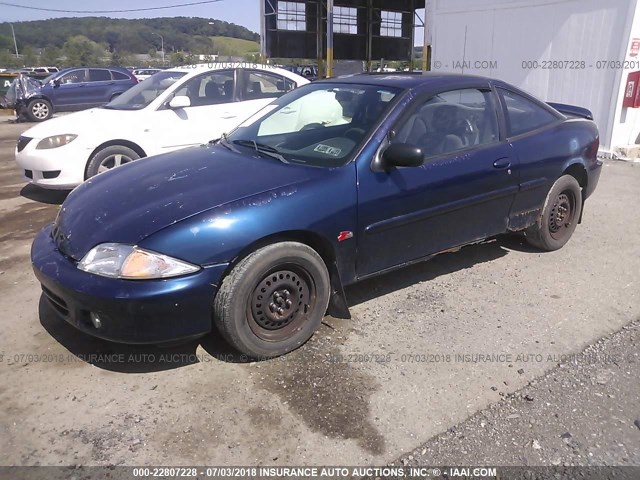 1G1JC124927392562 - 2002 CHEVROLET CAVALIER BLUE photo 2