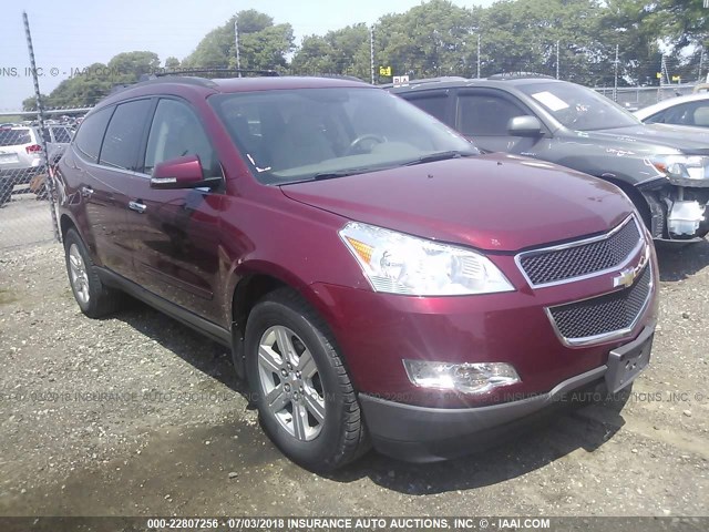 1GNKVJED6BJ355495 - 2011 CHEVROLET TRAVERSE LT MAROON photo 1