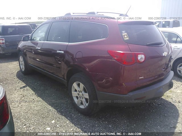 1GNKVJED6BJ355495 - 2011 CHEVROLET TRAVERSE LT MAROON photo 3