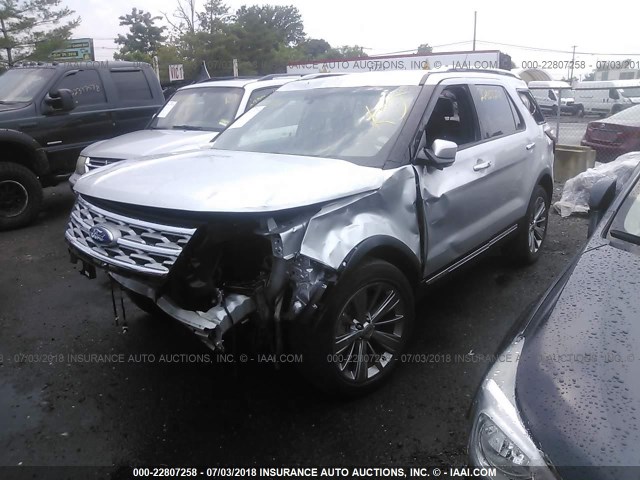 1FM5K8F88JGA91115 - 2018 FORD EXPLORER LIMITED 银色 照片 2