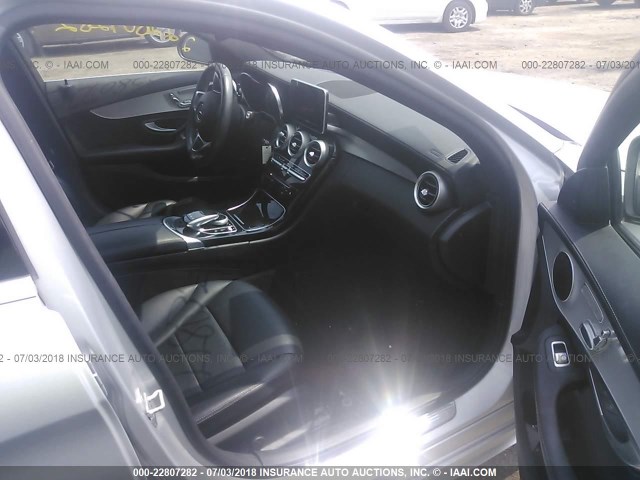 55SWF4KB2FU029068 - 2015 MERCEDES-BENZ C 300 4MATIC SILVER photo 5