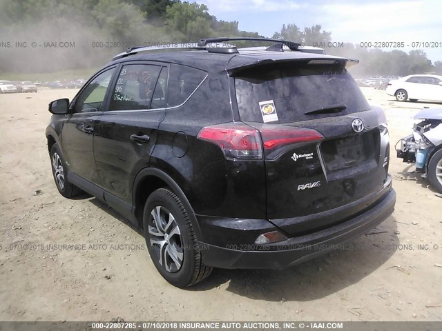 2T3BFREV4HW583549 - 2017 TOYOTA RAV4 LE BLACK photo 3