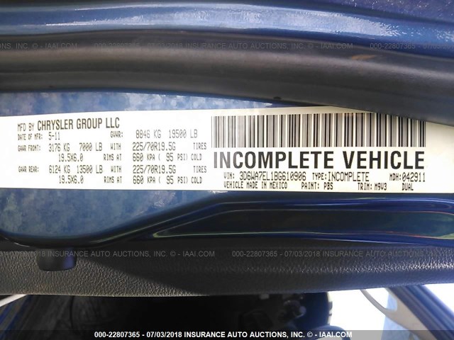 3D6WA7EL1BG610906 - 2011 DODGE RAM 5500 ST/SLT Unknown photo 10