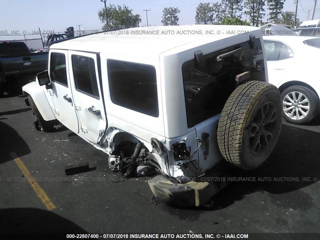 1C4HJWEG5HL635041 - 2017 JEEP WRANGLER UNLIMITE SAHARA WHITE photo 3