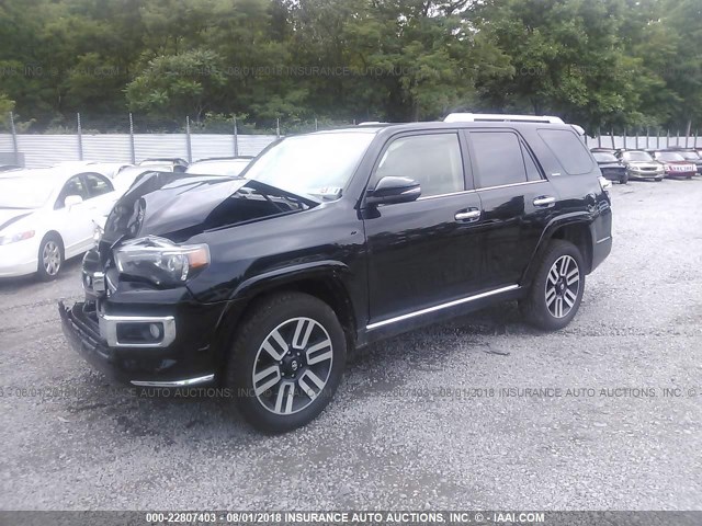 JTEBU5JR9J5514114 - 2018 TOYOTA 4RUNNER SR5 PREM/LTDL/TRAIL/TRD BLACK photo 2