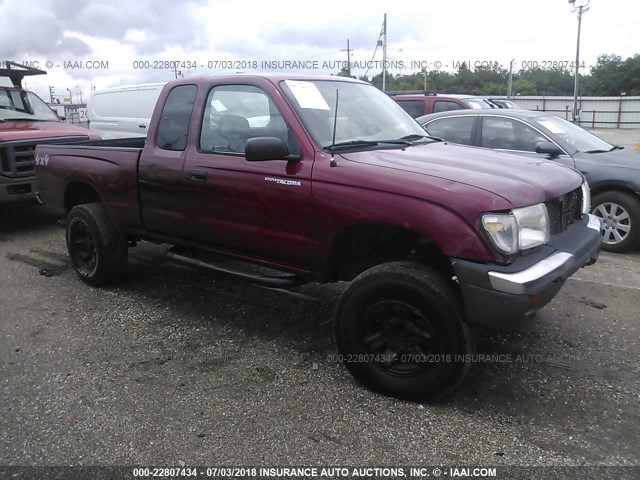 4TASM92N1XZ562758 - 1999 TOYOTA TACOMA XTRACAB PRERUNNER მუქწითელი ფოტო 1