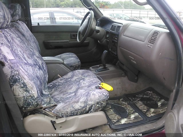 4TASM92N1XZ562758 - 1999 TOYOTA TACOMA XTRACAB PRERUNNER მუქწითელი ფოტო 5
