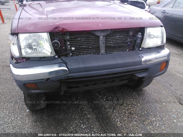4TASM92N1XZ562758 - 1999 TOYOTA TACOMA XTRACAB PRERUNNER მუქწითელი ფოტო 6