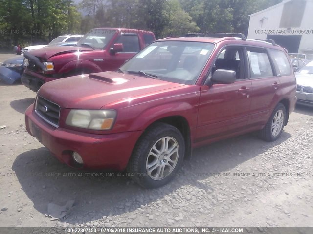 JF1SG69684H704765 - 2004 SUBARU FORESTER 2.5XT RED photo 2