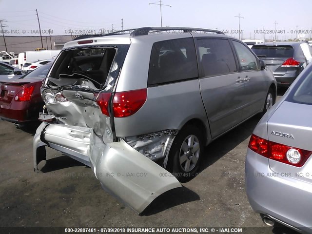 5TDZA23C26S523578 - 2006 TOYOTA SIENNA CE/LE GRAY photo 4