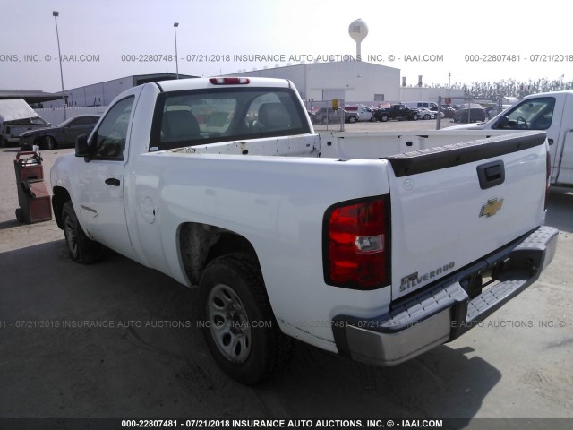 1GCEC14X77Z601230 - 2007 CHEVROLET SILVERADO C1500 CLASSIC WHITE photo 3