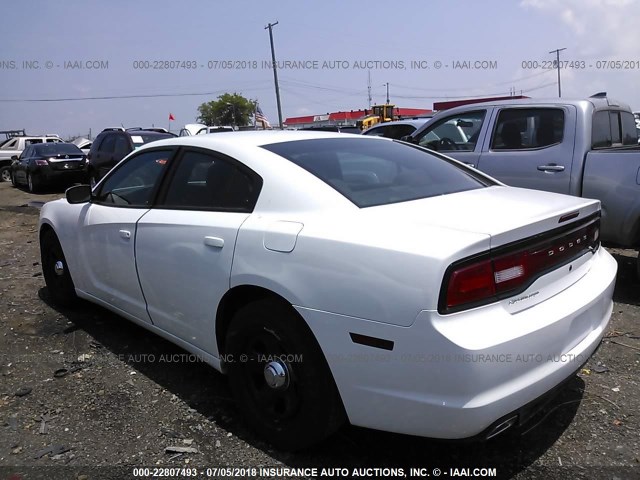 2C3CDXAT4CH237310 - 2012 DODGE CHARGER POLICE WHITE photo 3
