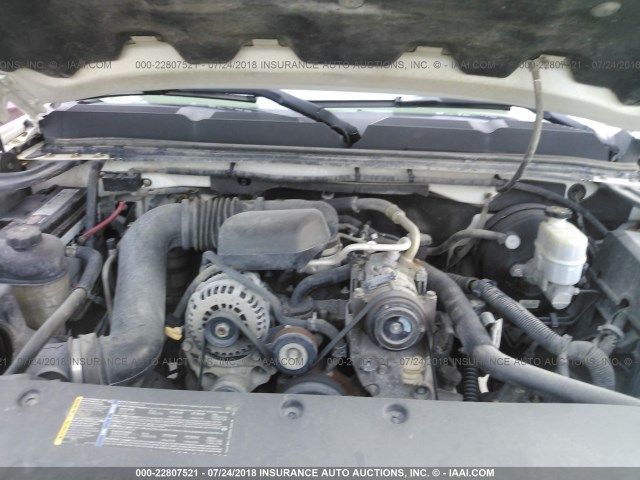 1GCEC14X77Z606587 - 2007 CHEVROLET SILVERADO C1500 CLASSIC WHITE photo 10