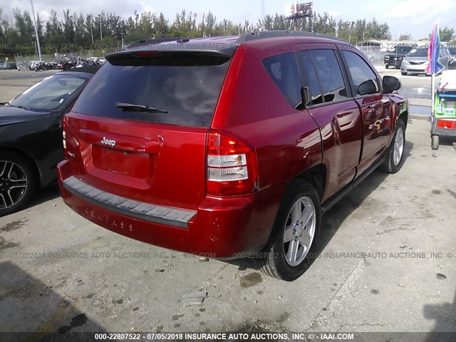 1J4NF4FB5AD518243 - 2010 JEEP COMPASS SPORT RED photo 4