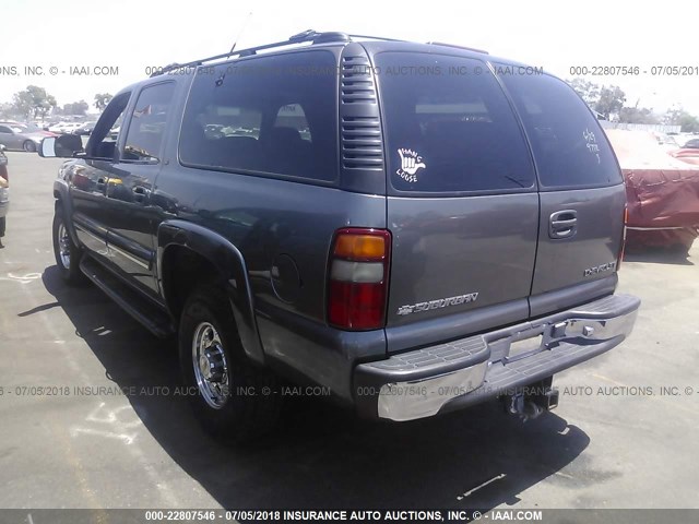 3GNGC26U81G164323 - 2001 CHEVROLET SUBURBAN C2500 GRAY photo 3