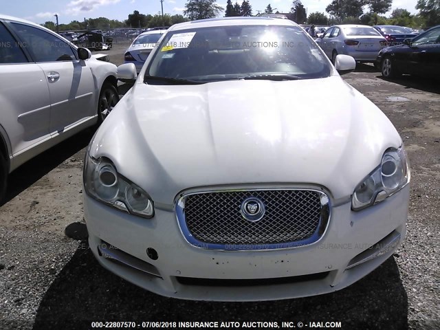 SAJWA0GB6ALR58513 - 2010 JAGUAR XF PREMIUM WHITE photo 6