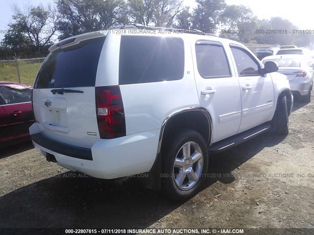 1GNSKBE07BR157232 - 2011 CHEVROLET TAHOE K1500 LT WHITE photo 4