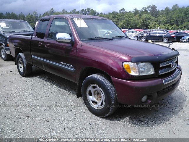 5TBRN34173S333996 - 2003 TOYOTA TUNDRA ACCESS CAB SR5 RED photo 1