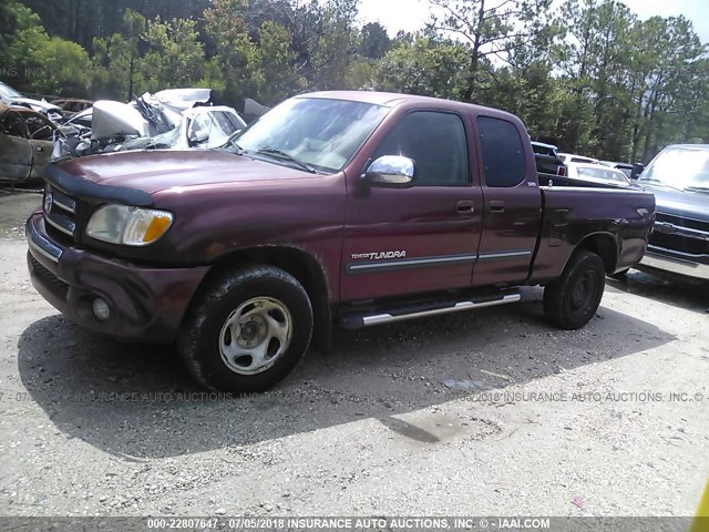 5TBRN34173S333996 - 2003 TOYOTA TUNDRA ACCESS CAB SR5 RED photo 2