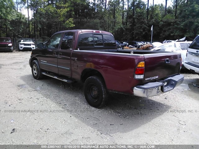 5TBRN34173S333996 - 2003 TOYOTA TUNDRA ACCESS CAB SR5 RED photo 3