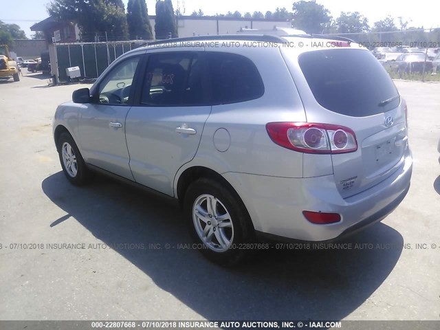 5NMSGDAB5AH370602 - 2010 HYUNDAI SANTA FE GLS SILVER photo 3