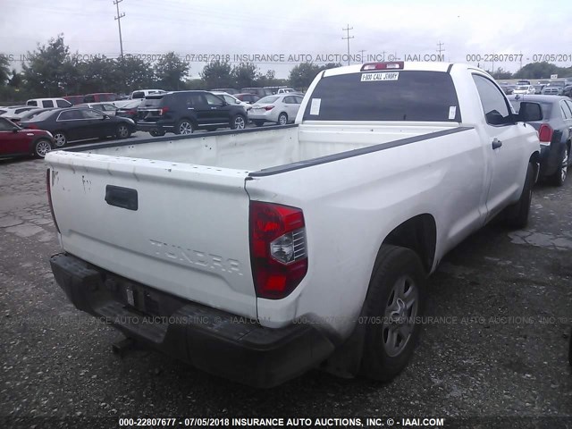 5TFNU5F16EX030920 - 2014 TOYOTA TUNDRA SR WHITE photo 4